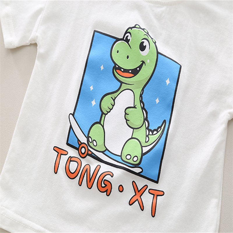 Casual Boys' Clothing Sets for 3-6 Years Cotton Printed Jeans and Cartoons for Summer Seasons