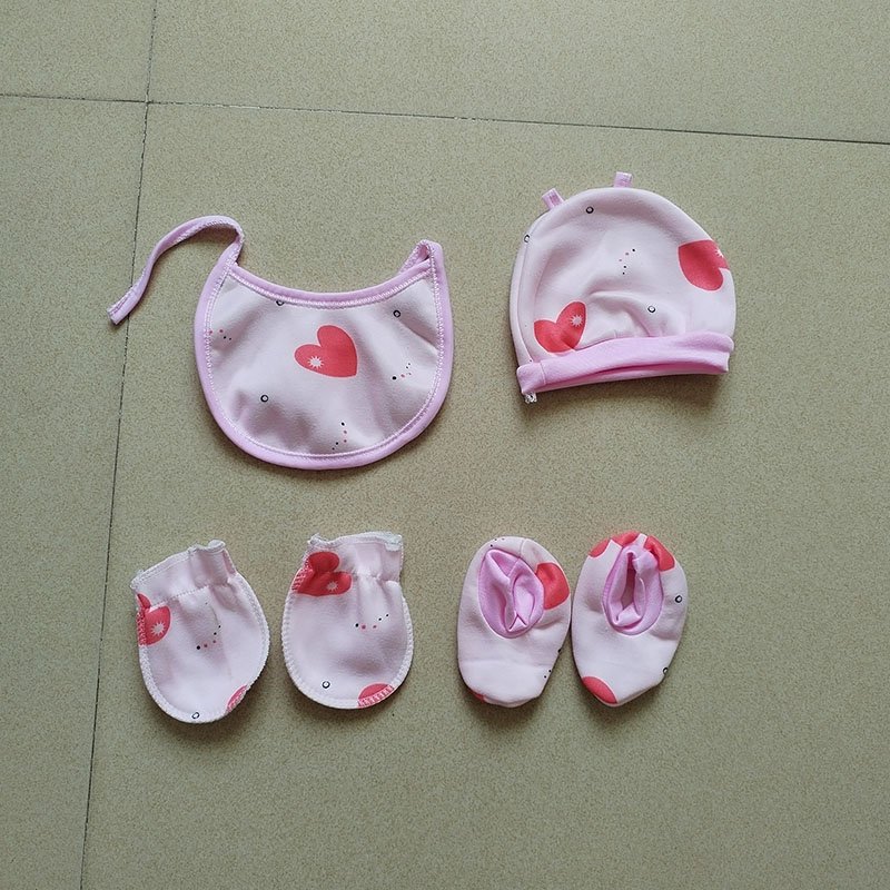 Baby Boy Girls Clothes 11 Pieces Footed Long Sleeve Newborn Caps and Scratch Mittens Set 0-6 Months Layette Bebe