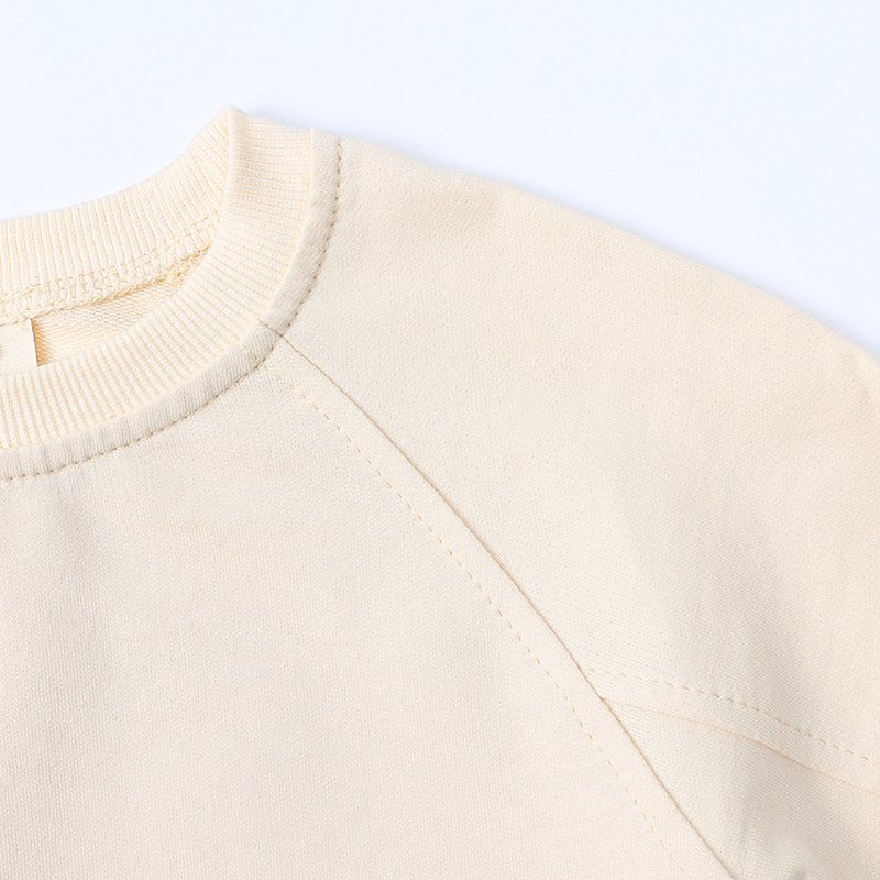 New arrivals spring kids tracksuit long sleeve cotton pullover o-neck plain children sweat suit toddler boys clothing sets suit