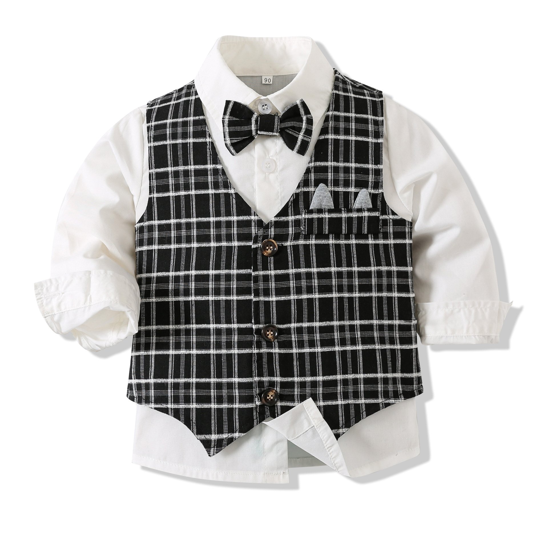 High Quality Long Sleeves One Set Children Clothing Baby Boys Sets Wedding Suit Boy Birthday Party Clothes Wear For Boys