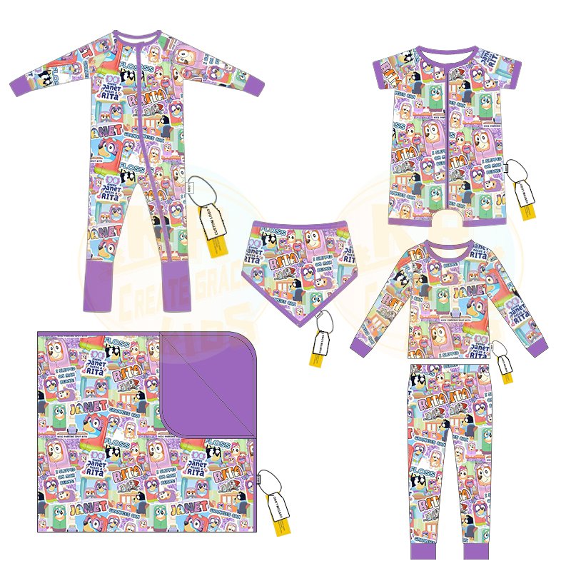 Custom family matching pajamas Children's pajamas set baby romper Bamboo fiber material family clothing