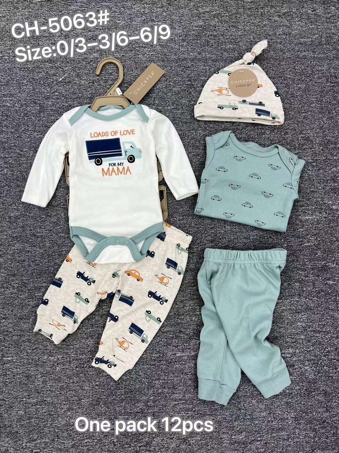 5Pcs Baby Clothing Set 100% Cotton Newborn Baby Clothes Gift Set Infant Romper Suit Good quality Fabric