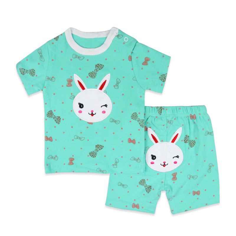 t shirt and shorts colorful pattern embroidery comfortable two pieces set baby girl clothing cotton kids clothes
