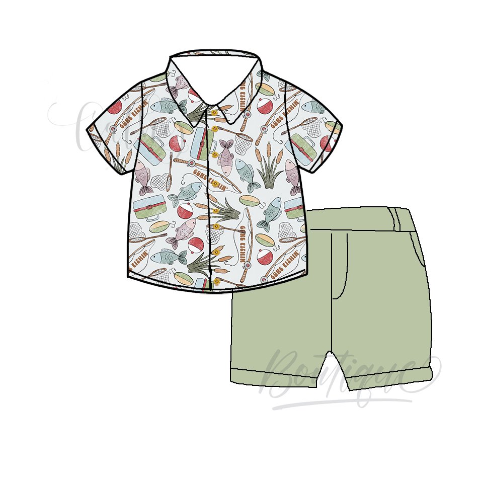 Summer Children's Baby Boy Casual Short Sleeve T-shirt Clothes Suit Outfit dino Print baby boys outfit clothing