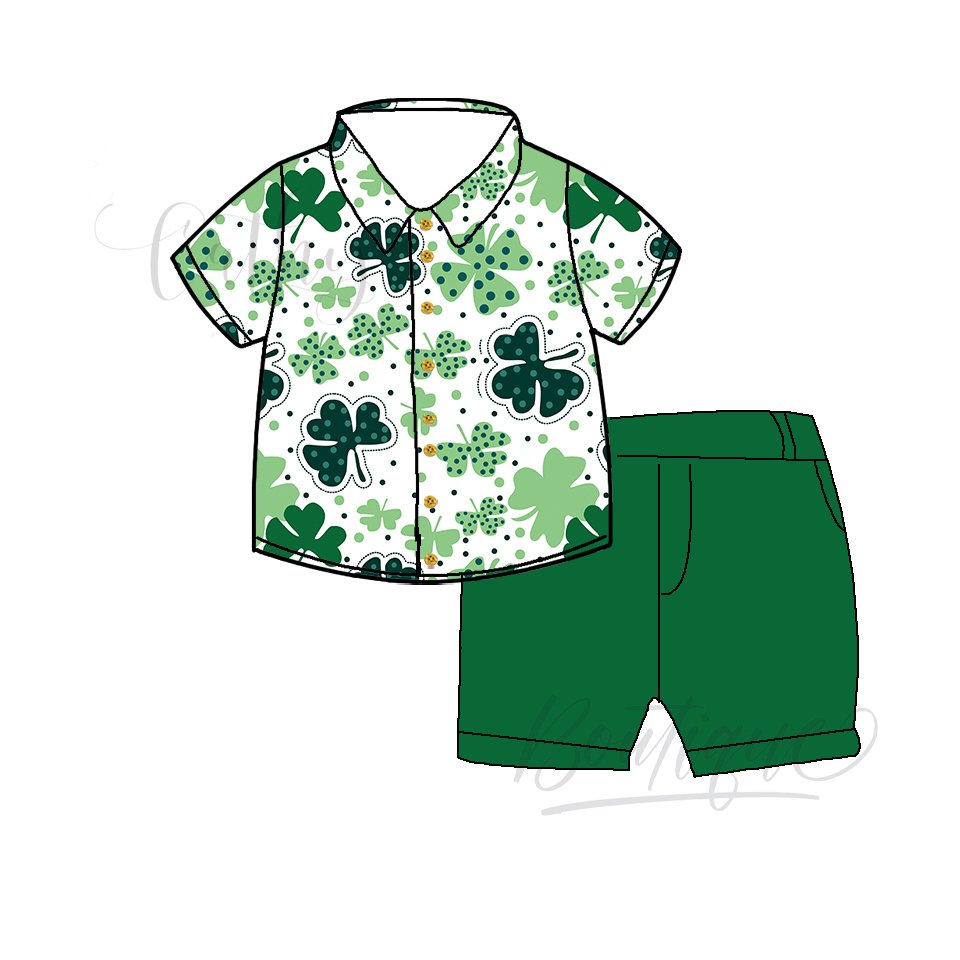 Summer Children's Baby Boy Casual Short Sleeve T-shirt Clothes Suit Outfit dino Print baby boys outfit clothing