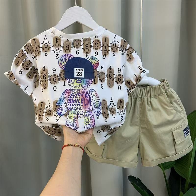 Children Clothes Summer Outfit 2 Pieces Set Outfit Baby Children Boys Kids Clothing Sets