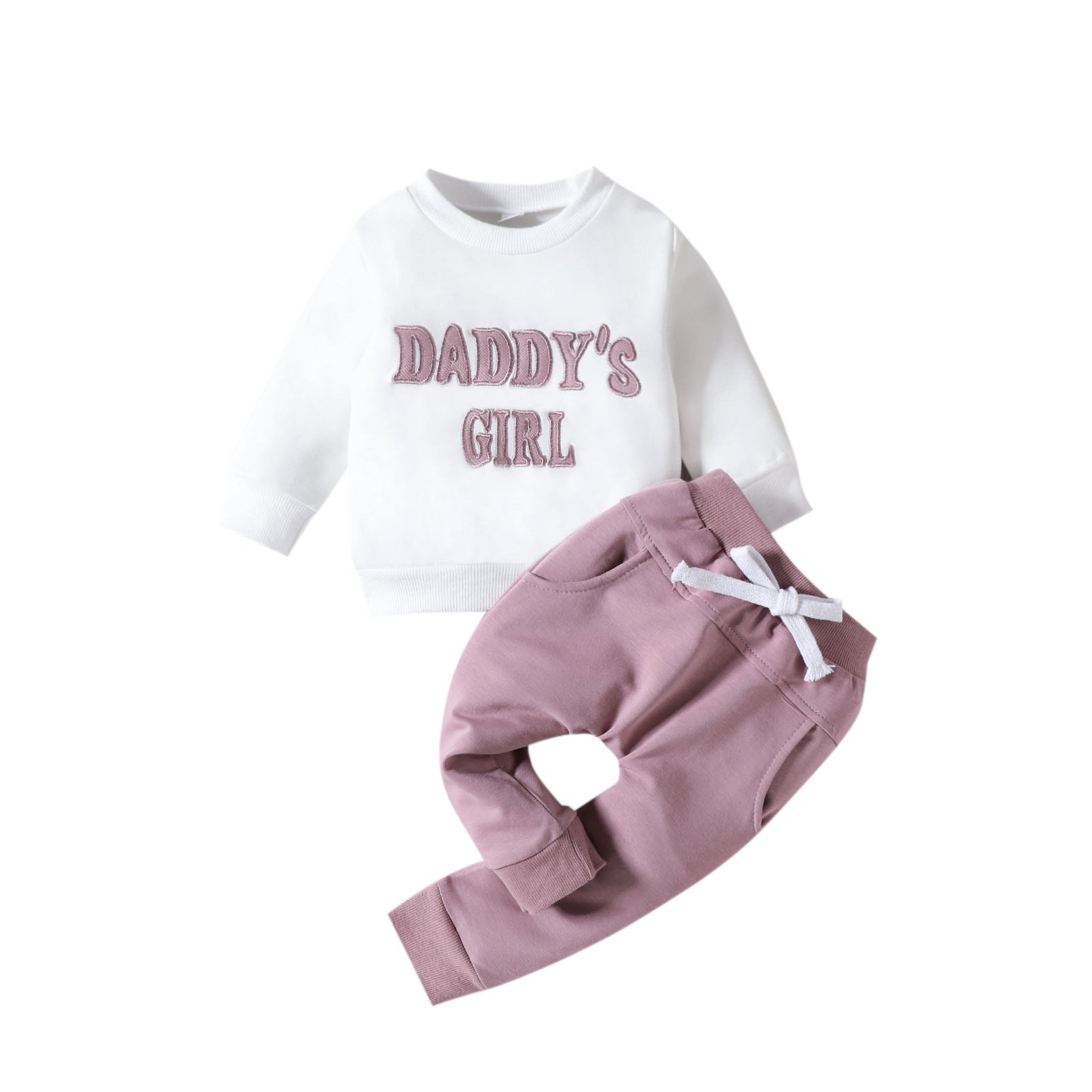 Wholesale Baby Clothes Set Children's Cotton Round Neck Autumn Clothing Set Baby Mama's Boy Long-Sleeved Two-Piece Set