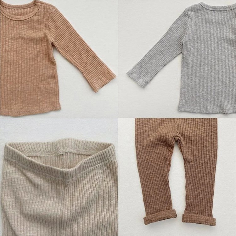 MSFS Baby Pajamas Autumn 100% Cotton Toddler Boys Clothing Sets Ribbed Cotton Pretty Soft Newborn Clothes Sets