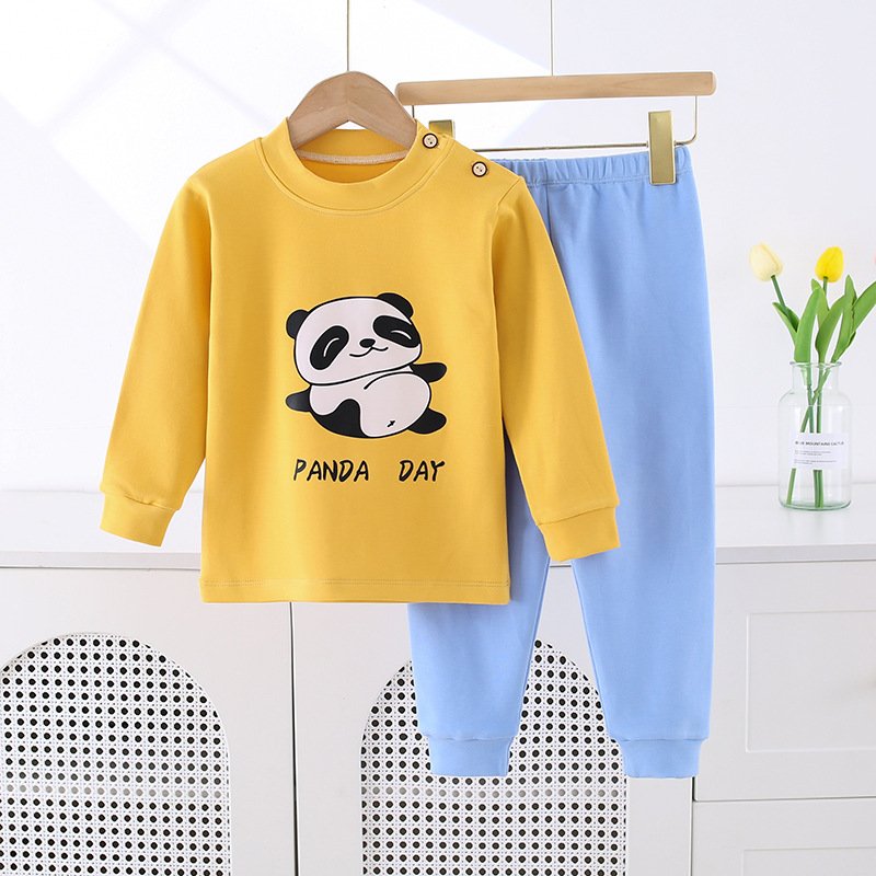 Autumn children's pure cotton set children leisure home wear boys and girls baby pajamas set