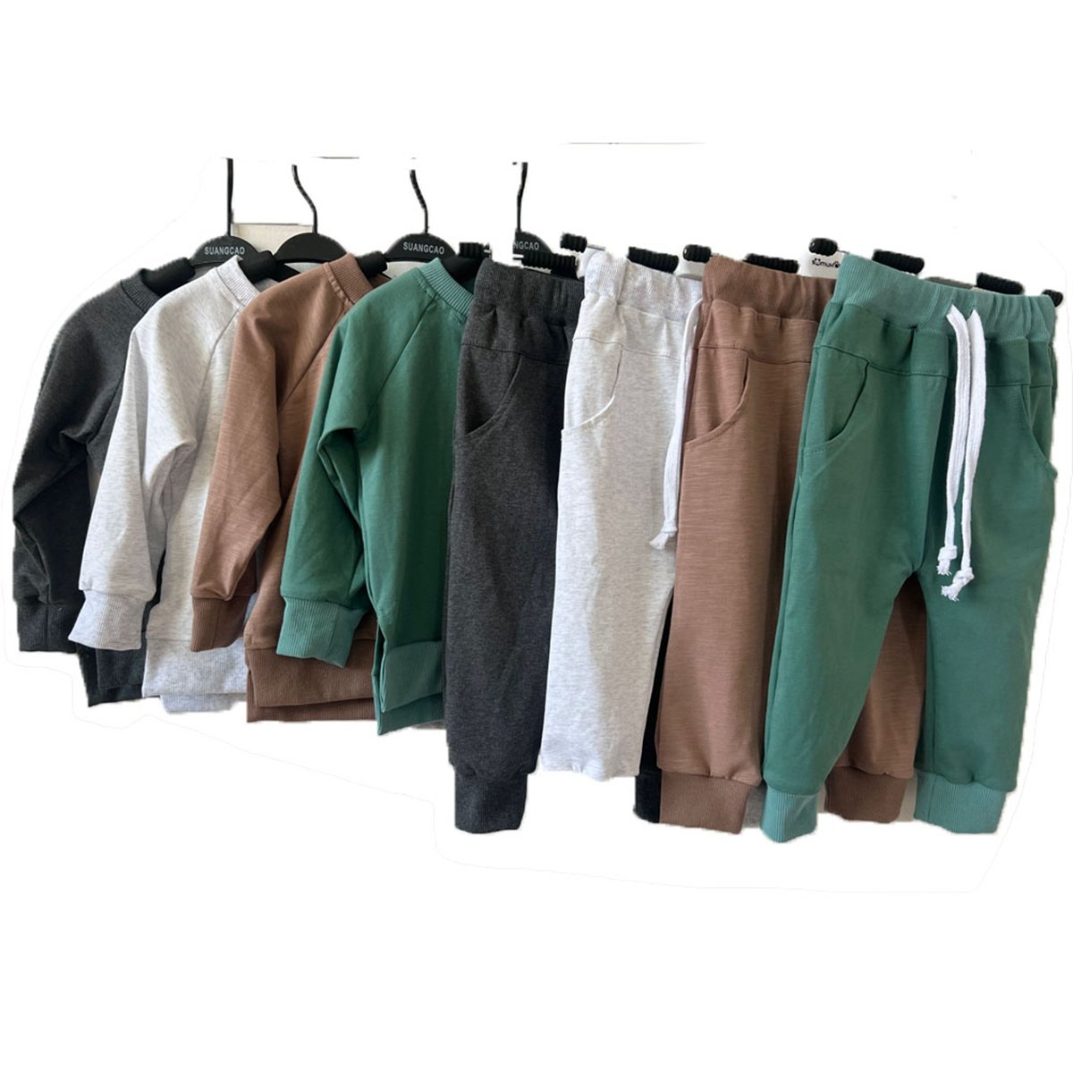 Wholesale Winter Girls HoodieJogger Outfit Tracksuit Kids 2 Pieces Baby Boy Clothing Set