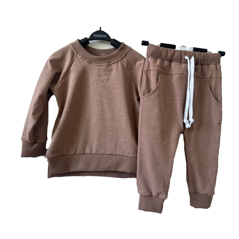 Wholesale Winter Girls HoodieJogger Outfit Tracksuit Kids 2 Pieces Baby Boy Clothing Set