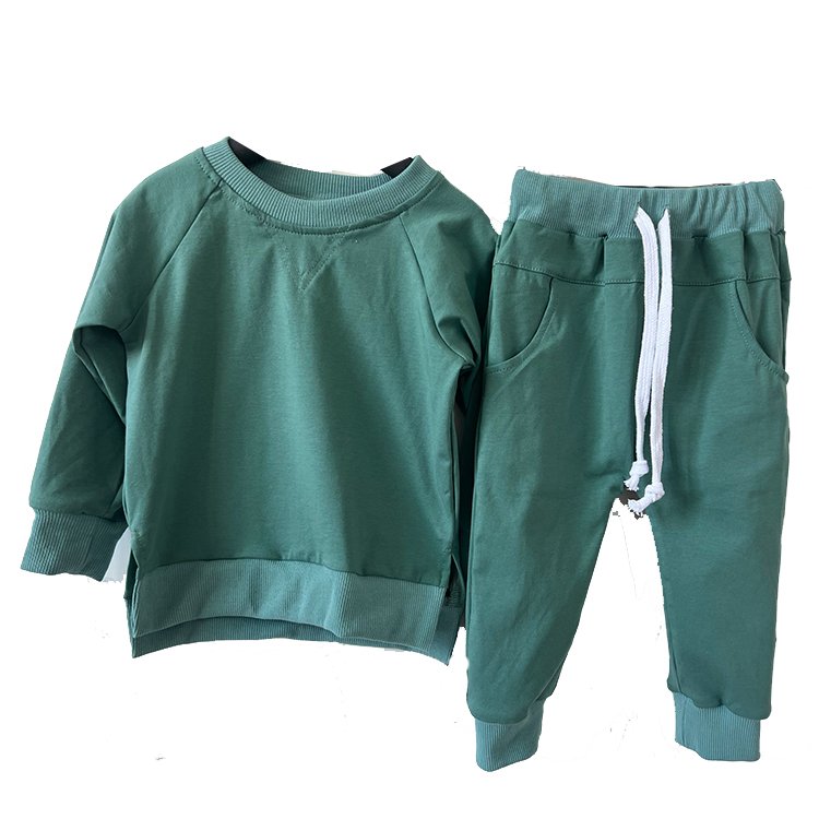 Wholesale Winter Girls HoodieJogger Outfit Tracksuit Kids 2 Pieces Baby Boy Clothing Set