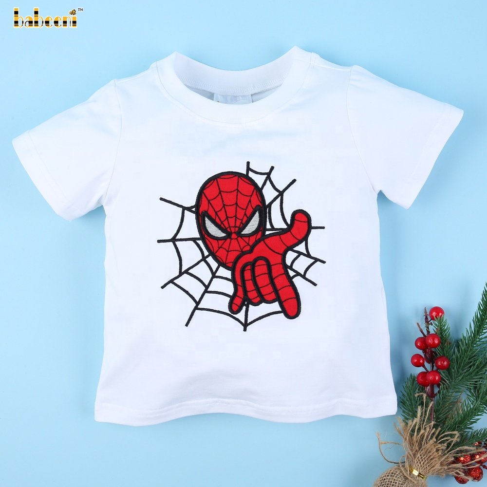 Spiderman applique boy clothing set ODM wholesale smocked children clothing set Babeeni brand - BB3103
