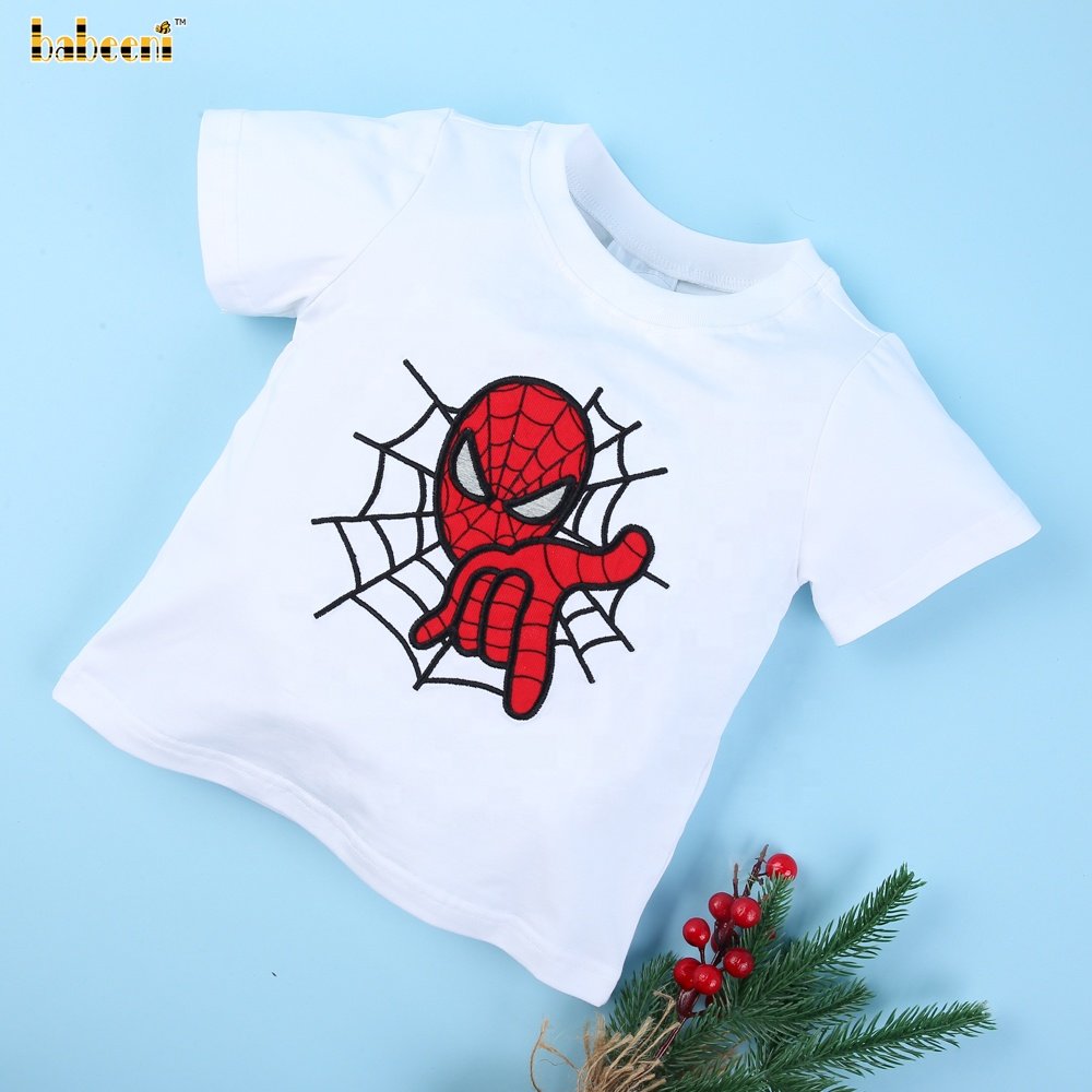 Spiderman applique boy clothing set ODM wholesale smocked children clothing set Babeeni brand - BB3103