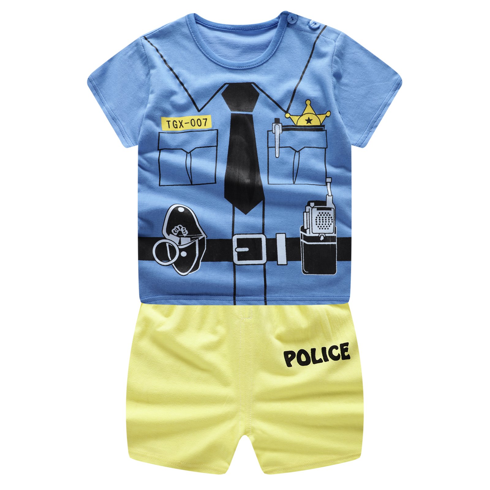 Custom Design Organic Cotton kids clothes summer high quality print clothes for baby boy