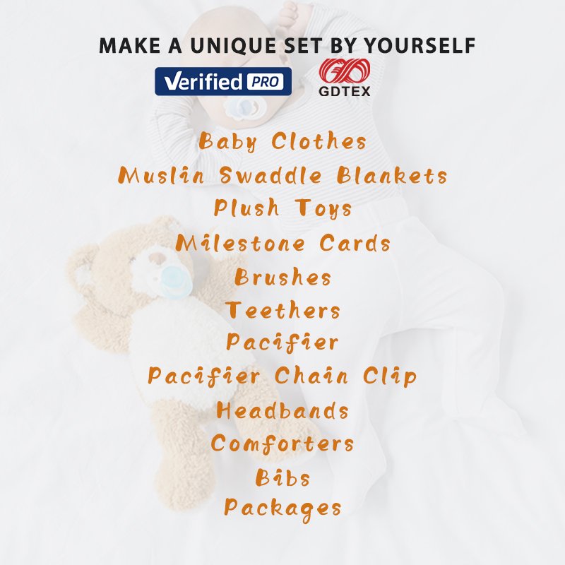 GDTEX Custom baby gift set Newborn baby onesie sleepwear Gift box 100% Cotton baby clothes set for 0-12 month