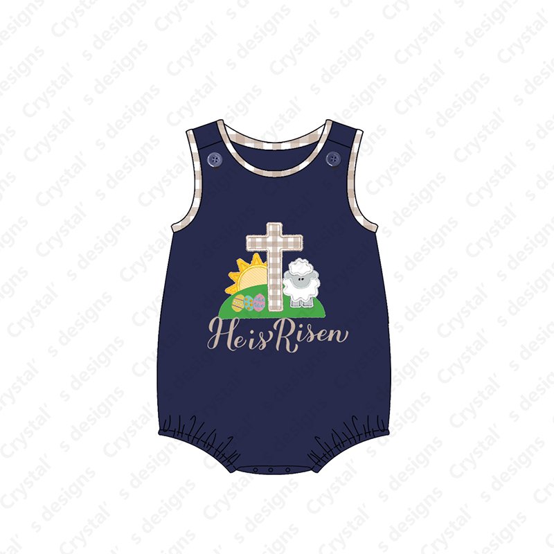 New arrival Easter children clothing sets short sleeve kids applique outfit custom Easter clothes for sibling matching clothes