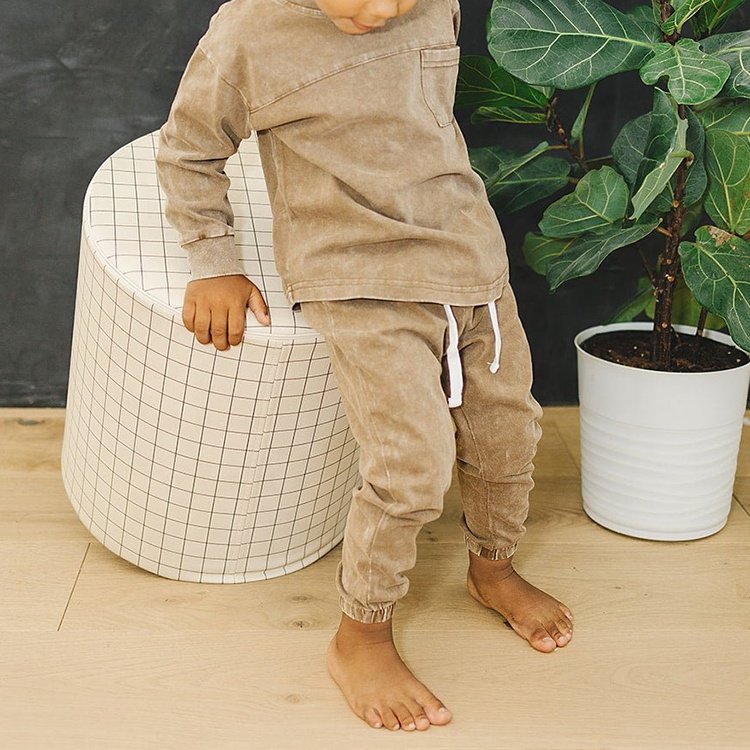 Hot selling acid wash set for baby boys soft cotton french terry clothing set for toddler