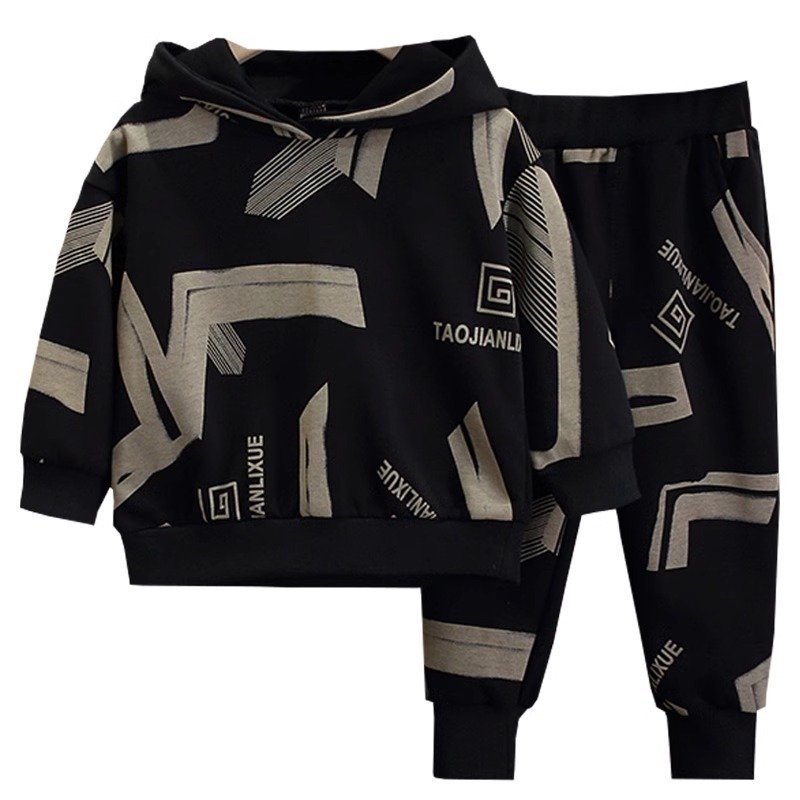 2024 New Boys Casual Spring Suit in Net Red Two-Piece Children Clothing with Short Sleeves Handsome Baby Street-Fried Clothes