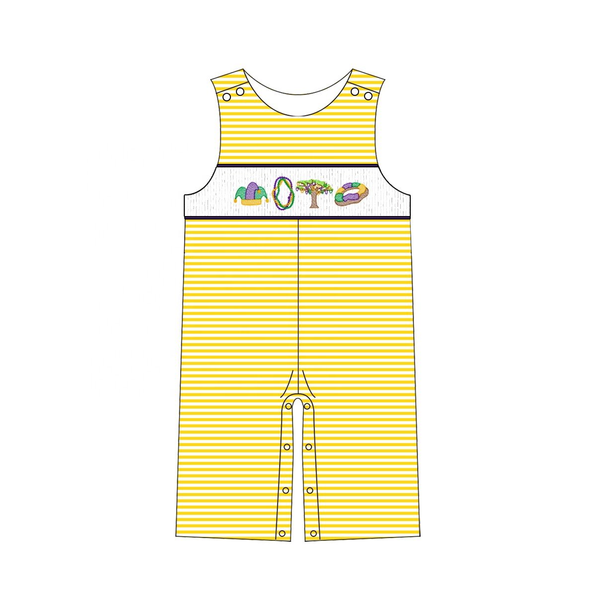 bulk orders kids clothes mardi gras boy smocked children clothing little boy clothing set with mardi gras hat embroidery