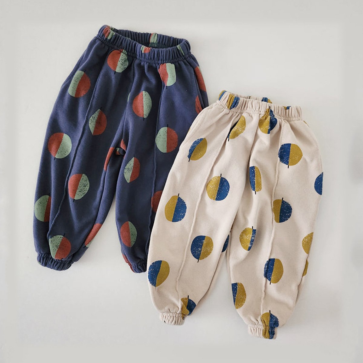Autumn new design kids outdoor casual jogging hoodie set custom toddler baby neutral polka dot solid cotton pullover sweatshirt