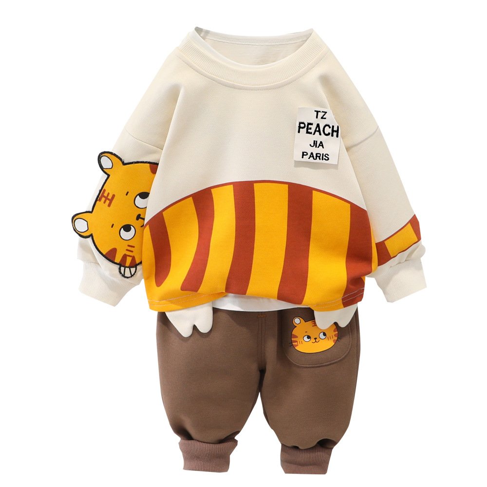 Children's Cartoon Sweater Pants Two-piece Outfit 2 Piece Hoodie Kids Set Boy Long Sleeve Clothing Casual Cotton Clothes Sets