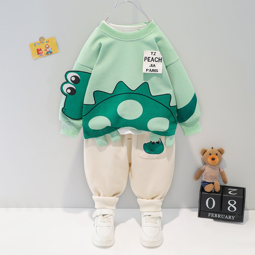 Children's Cartoon Sweater Pants Two-piece Outfit 2 Piece Hoodie Kids Set Boy Long Sleeve Clothing Casual Cotton Clothes Sets