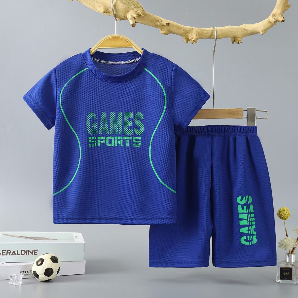 Short-sleeved Ball Suit Boys Sports Girls Quick-drying Two-piece Shorts Suit Children's Clothing Wholesale