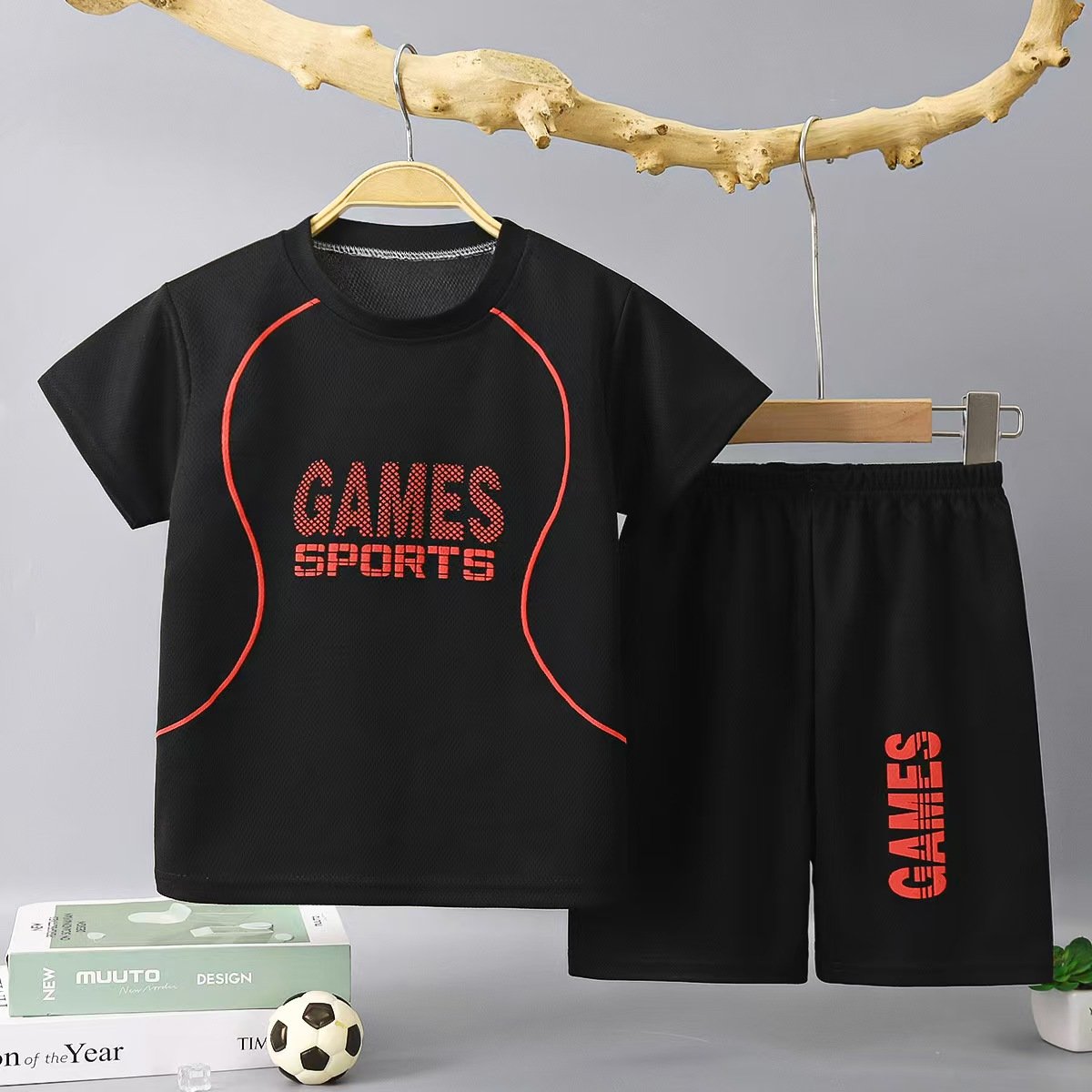 Short-sleeved Ball Suit Boys Sports Girls Quick-drying Two-piece Shorts Suit Children's Clothing Wholesale