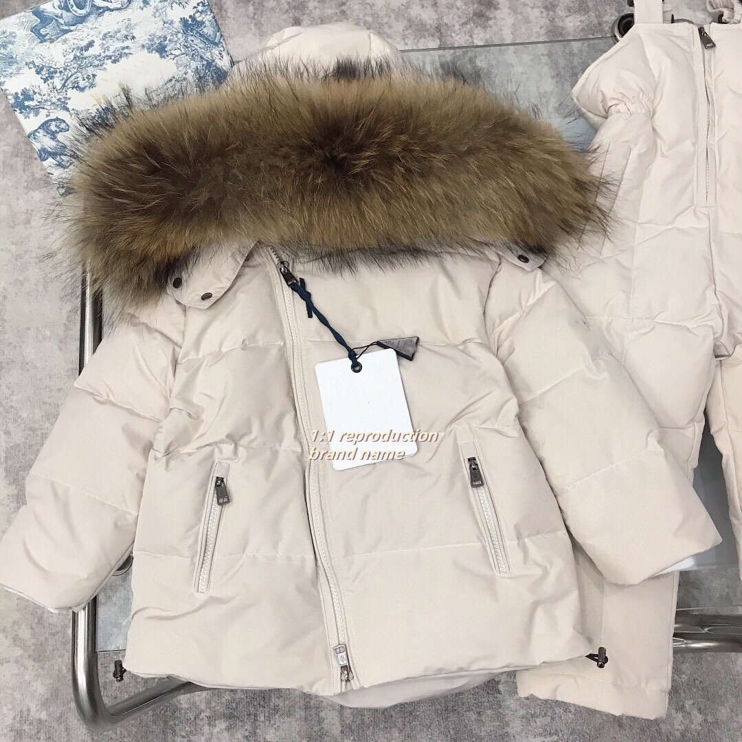 Wholesale Windproof Baby Boy Snowsuit Winter Clothes Toddler Snow Pants And Jacket Kids Girls Down Hoodie Baby Clothes Set Coats