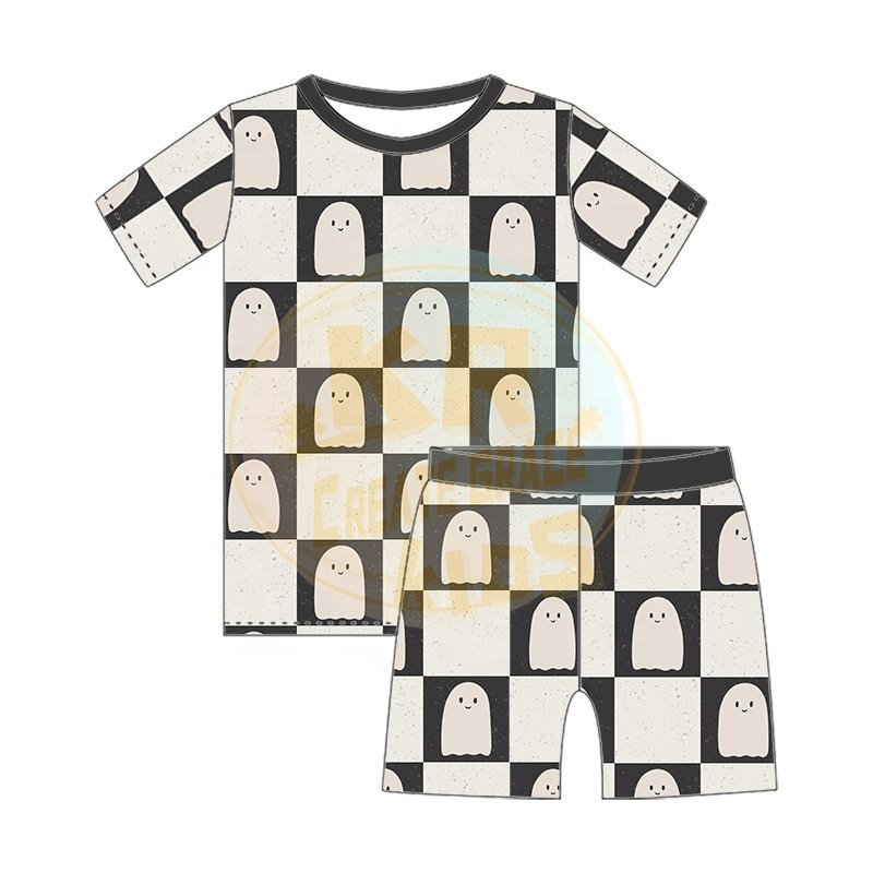 Wholesale 95% Bamboo 5% Spandex Toddler Sleepwear Girl Boy Short Sleeve Custom Clothes Newborn Bamboo Baby 2 Piece Set Pajamas