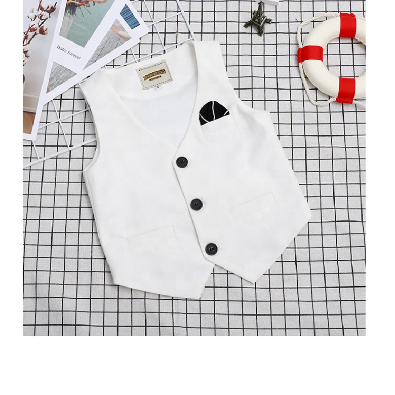 2023 New Boys Formal Wedding Party Suits Sets Children Blazer Vest pants Tie 4PCS Clothing Sets Kids Performances Dress Costume