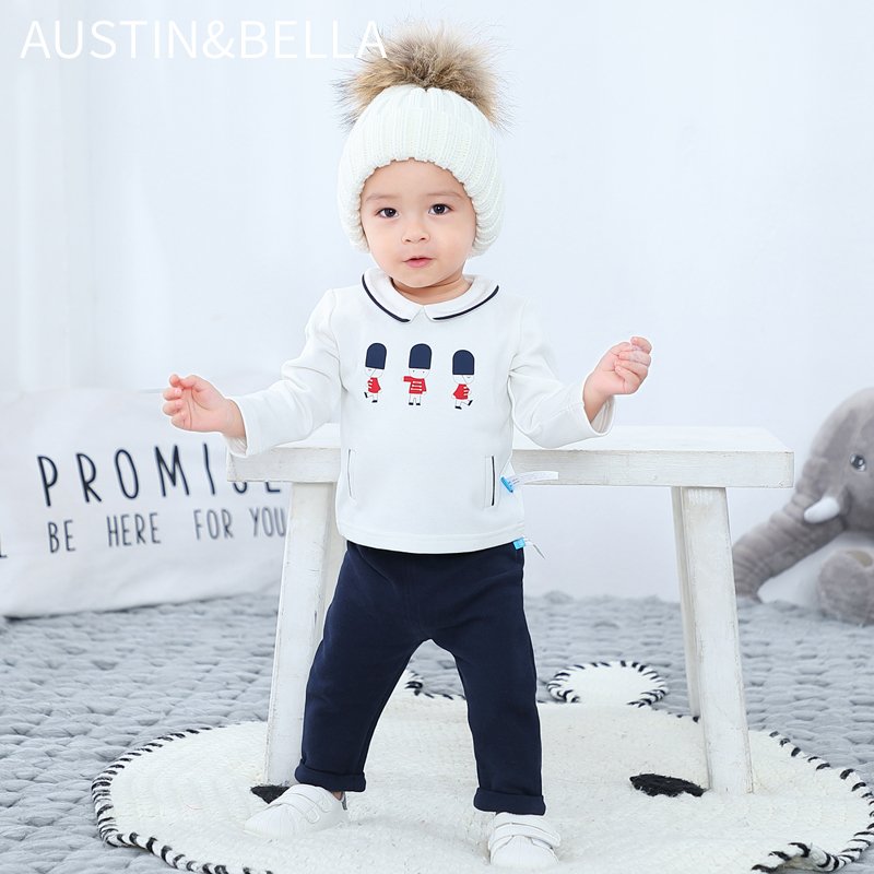 AustinBella boutique custom baby boys' clothing sets 100% cotton newborn sets vendors for clothes designs 0-3 months