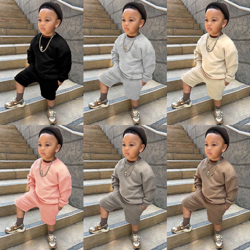 Kids Tales Fashion Sweatsuit Sets Toddler Boy Kids Joggers Clothes Sets Baby Girls Cotton Outfits 2 Piece Children'S Clothing