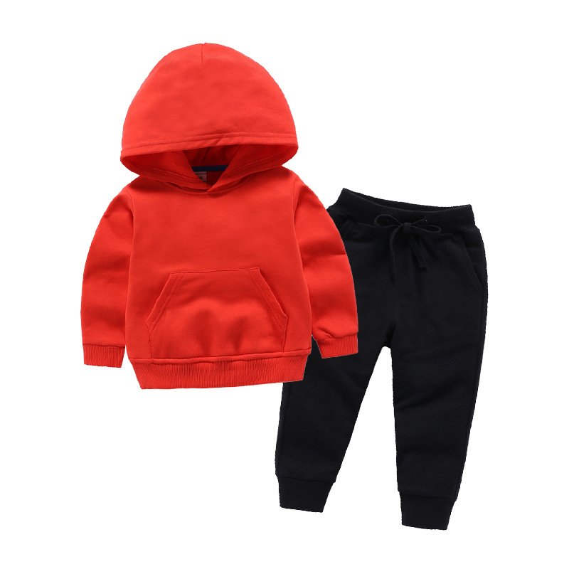 High Quality Custom Zipper Sweatshirt Kids Clothing Boys Girls Winter Multicolor Sports Kids Set Embroidery Children'S Clothing