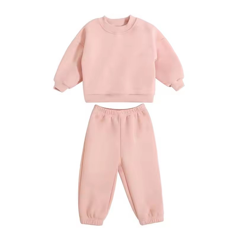 Custom 2024 Winter Autumn Sweatshirt Jogger Set Kids aged 2-12 Kids Elastic Pullover Two Pieces kids tracksuits girls and boys
