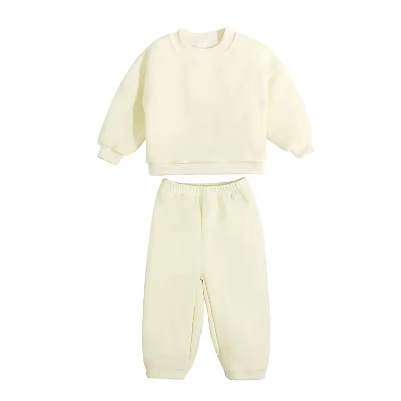 Custom 2024 Winter Autumn Sweatshirt Jogger Set Kids aged 2-12 Kids Elastic Pullover Two Pieces kids tracksuits girls and boys