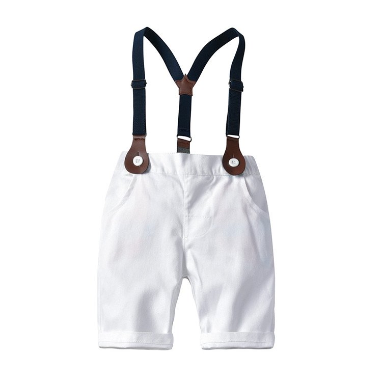 SUM46 2021 Children Clothing Suit Summer Gentleman Mother Baby Boy Clothes Kids Cotton Short Sleeve Clothing Set Outfits