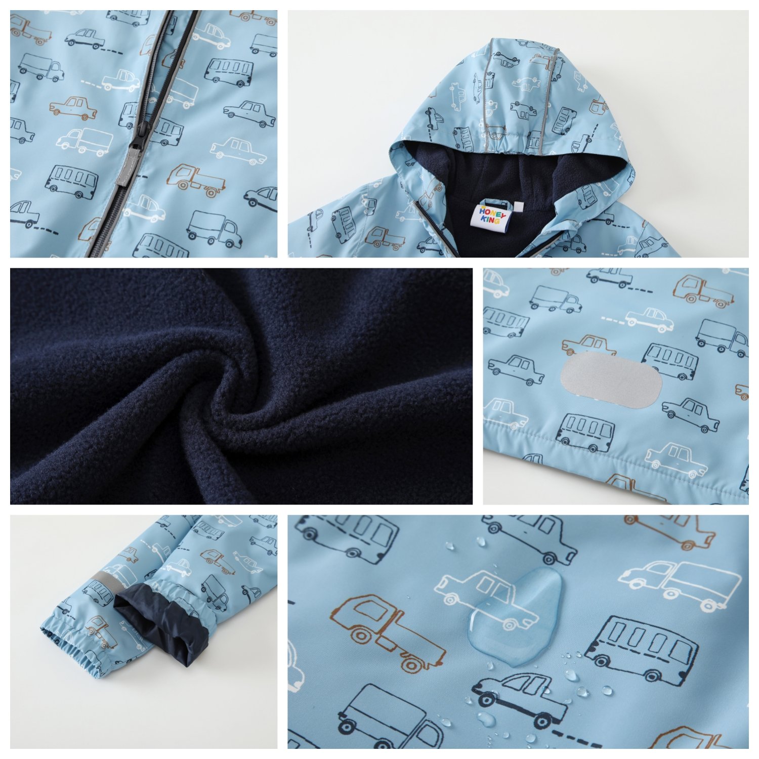2024 Boys clothing Set, Boys Hooded Jacket and Waterproof Rainpants, Cartoon Printed Jacket, Printed kids Pants,kids rain suit