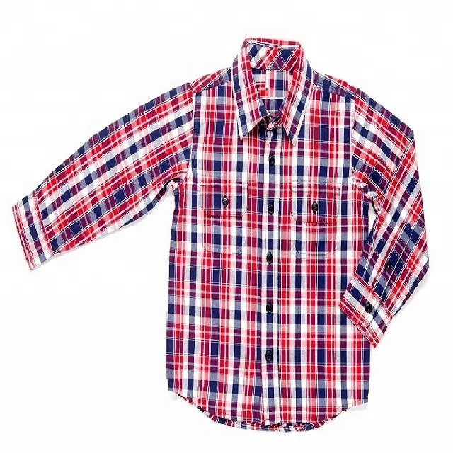 High Quality Children Clothes Hot Sale Kids Long Sleeve Solid Color Boys Shirts Button 100% Cotton Baby Clothes 2-6 Years