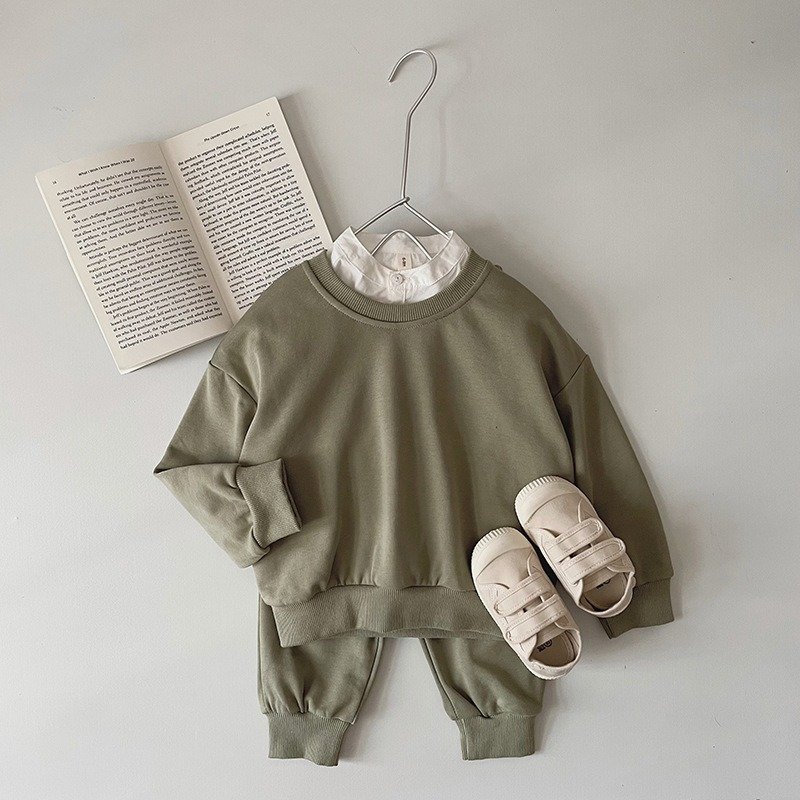 toddler boys clothing sets french terry kid children jogger set custom children tracksuits streetwear kids sweatshirt set