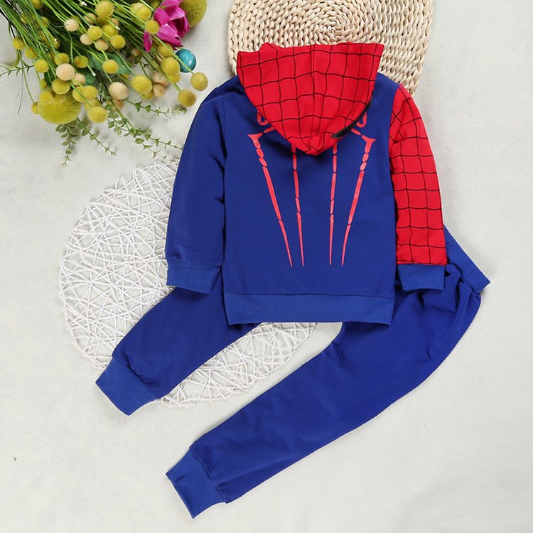 Customized Boys Cool Children's Spider Hero Clothing Boys 2 Pieces set Tracksuits Kids Clothing Sets