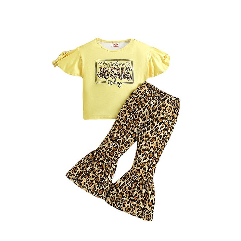 Wholesale RTS Two Pieces Girls Outfits Fashion Style Toddler Children Western Denim Clothes sets