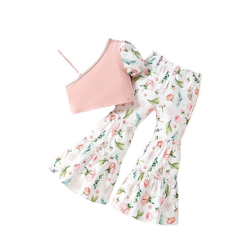 Wholesale RTS Two Pieces Girls Outfits Fashion Style Toddler Children Western Denim Clothes sets