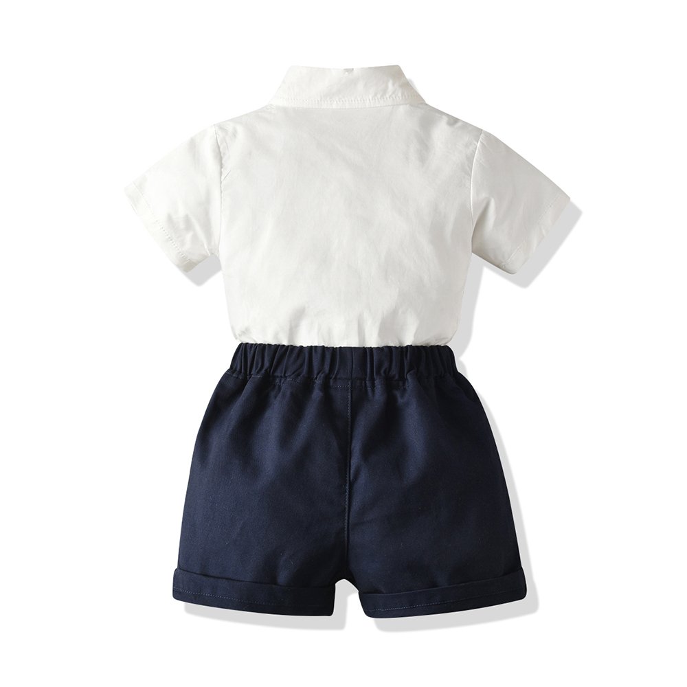 Fashion wedding boy dress 2 piece clothing set kids boy summer suit for party 2021