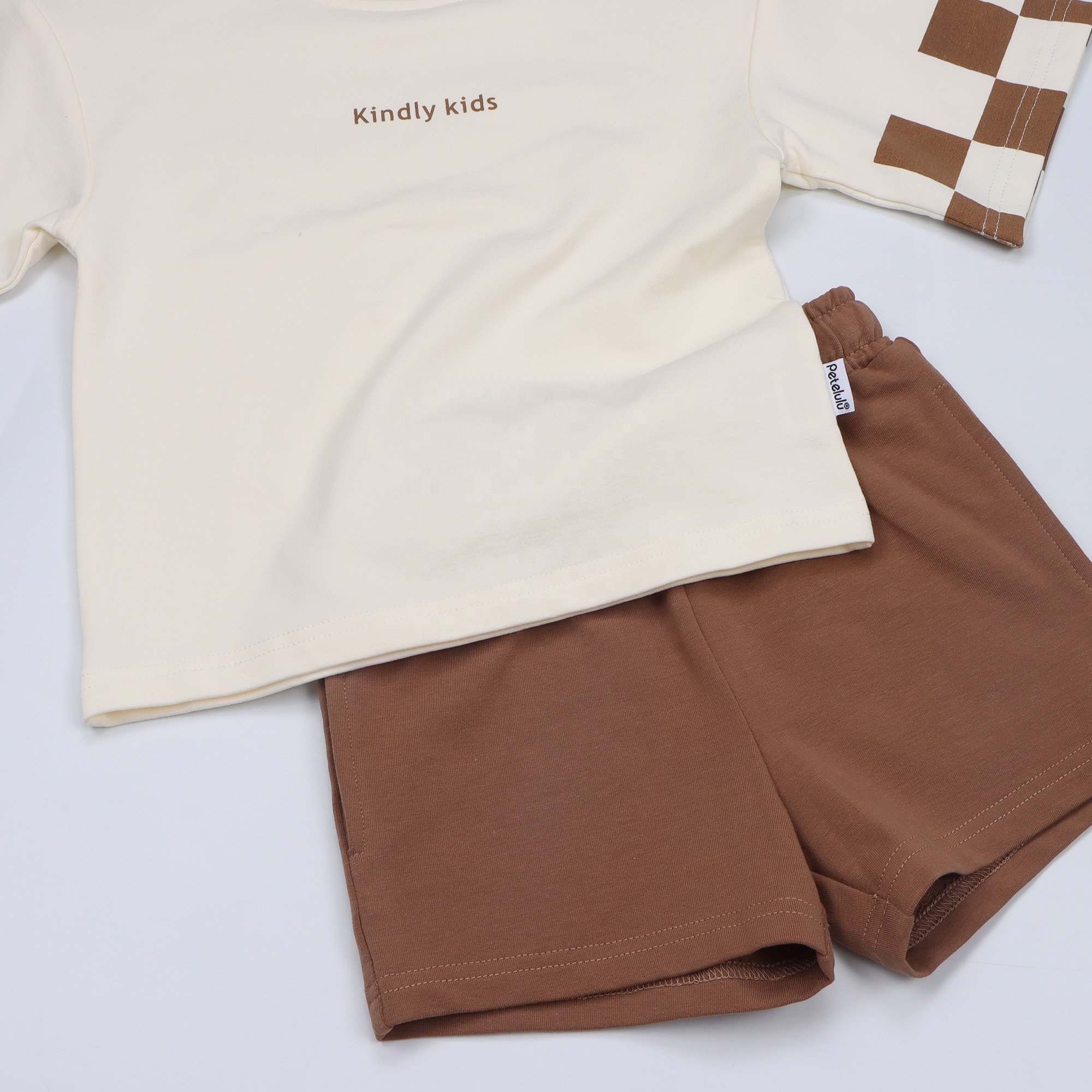 Organic Cotton Baby Clothing Crew Neck Baby T-shirt Set Color Block Short Sleeve Toddler Boys Clothing Set Kids Clothes Set