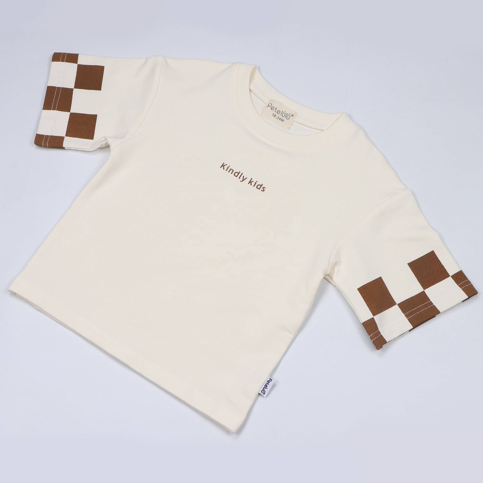 Organic Cotton Baby Clothing Crew Neck Baby T-shirt Set Color Block Short Sleeve Toddler Boys Clothing Set Kids Clothes Set