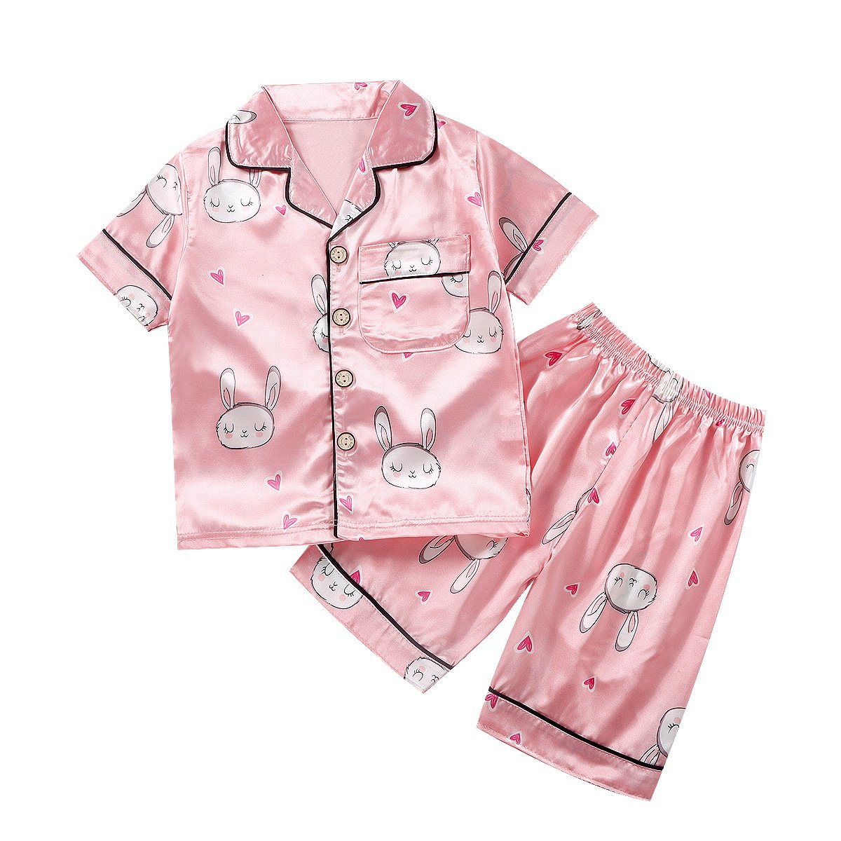 Spring Casual Long Sleeve Knitted 2 Pieces Pajamas Kids Girls Sleepwear Pyjamas Baby Clothing Sets for Boys