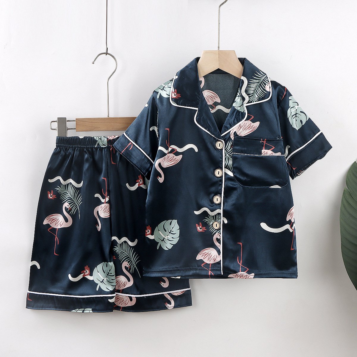 Spring Casual Long Sleeve Knitted 2 Pieces Pajamas Kids Girls Sleepwear Pyjamas Baby Clothing Sets for Boys