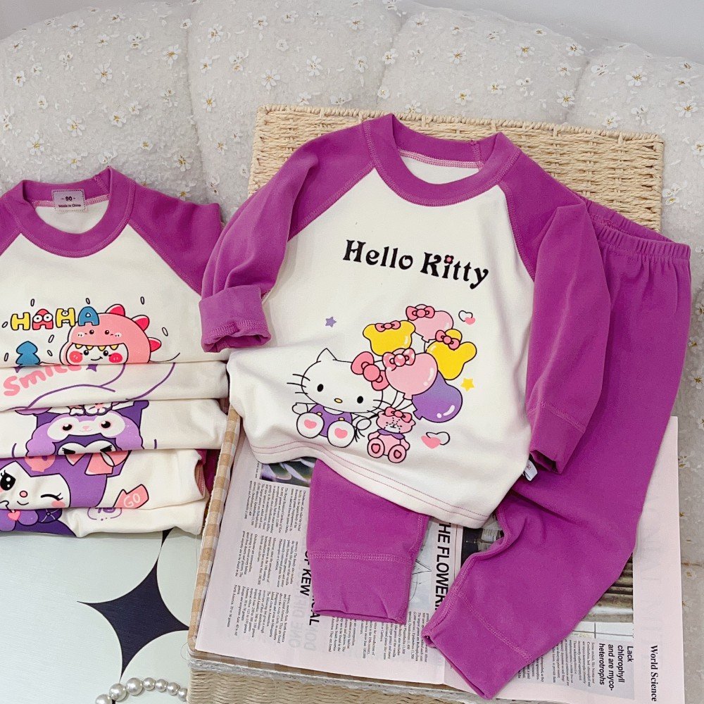 Wholesale Spring Casual Apparel Set for Boys and Girls Cartoon Animal Top and Pants Cotton Fabric Perfect Baby suit homewear